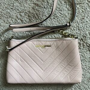 KARL LAGERFELD PARIS PINK QUILTED PURSE